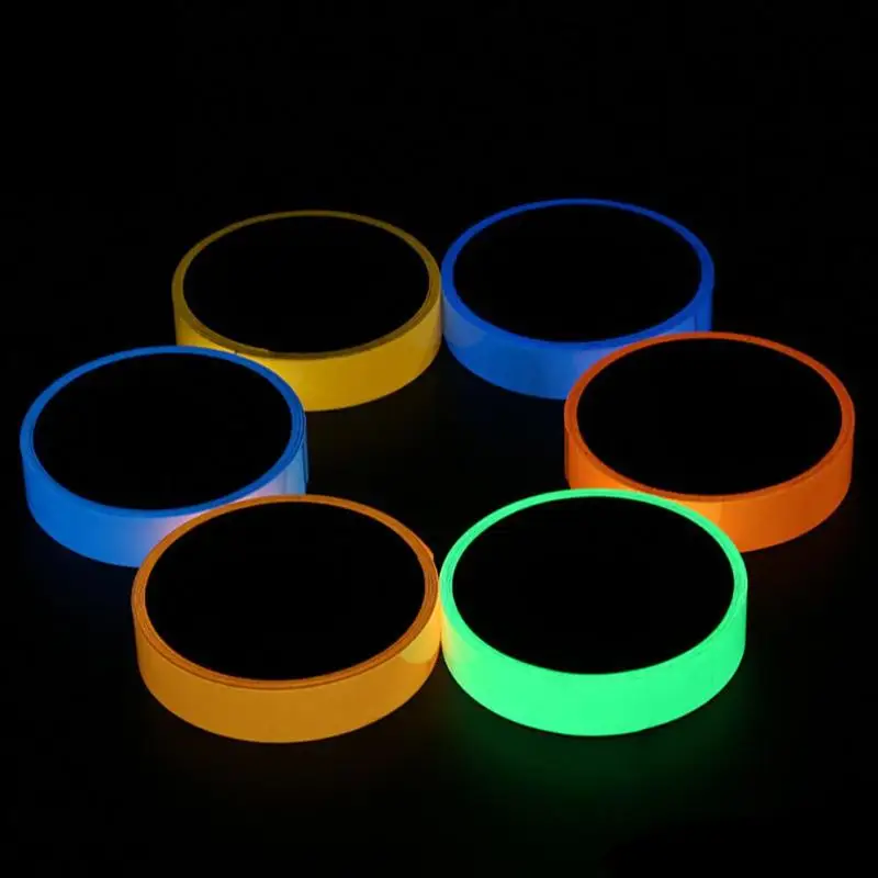 Clearance 20mmx3m Reflective Glow Tape Self-adhesive Sticker Fluorescent Warning Tape Cycling Warning Security Tape 5