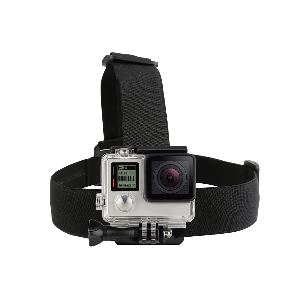 SHOOT Elastic Harness Head Strap Mount for GoPro Hero 5 4 3 Session Xiaomi Yi 4K