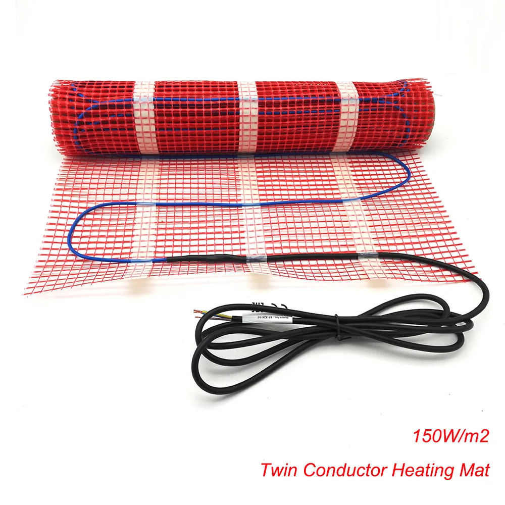 

CE New 50cm Width Water Resistant Underfloor Heating Cable Mat 150W Warmth Floor Mat