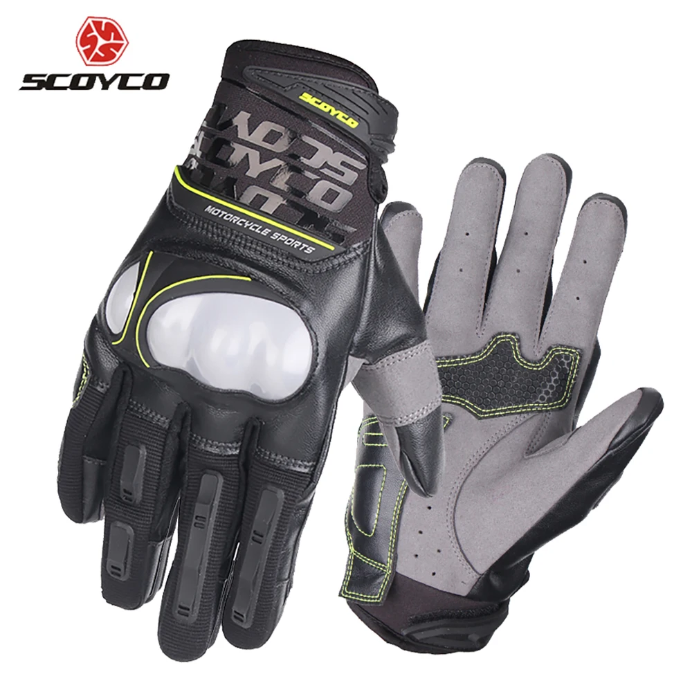 SCOYCO мотоциклетные перчатки для мотокросса защитные перчатки Экипировка мото внедорожные гоночные перчатки Инжекторная Защита оболочки дизайн