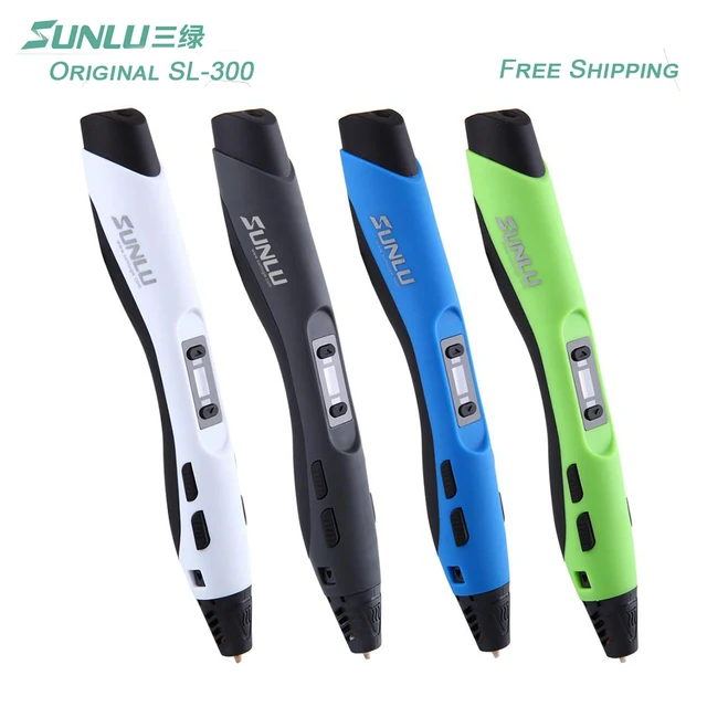 Best Offers Original SUNLU SL-300 Intelligent 3D Drawing Pen Supremery 3D Printing Pen High quality Advanced 3D Pen with Safety Holder 