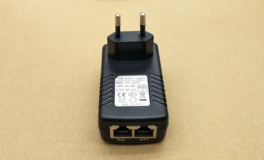48 В 0.5A POE дюбеля Инжектор видеонаблюдения безопасности адаптера Ethernet IP Камера 24 Вт POE Питание нам ЕС Plug