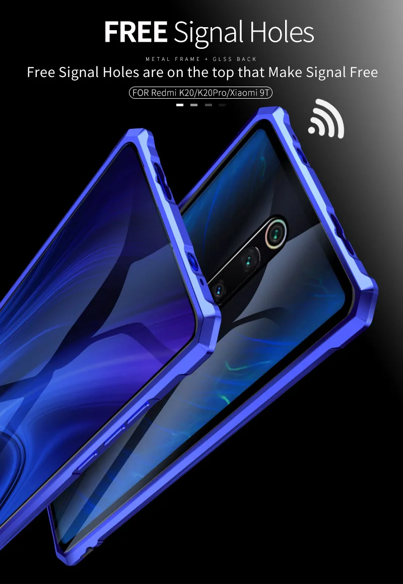 Роскошный металлический корпус чехол для Xiao mi redmi K20 чехол K20Pro тонкий прочный алюминиевый сплав защитная рамка чехол для Xiaomi mi 9T крышка