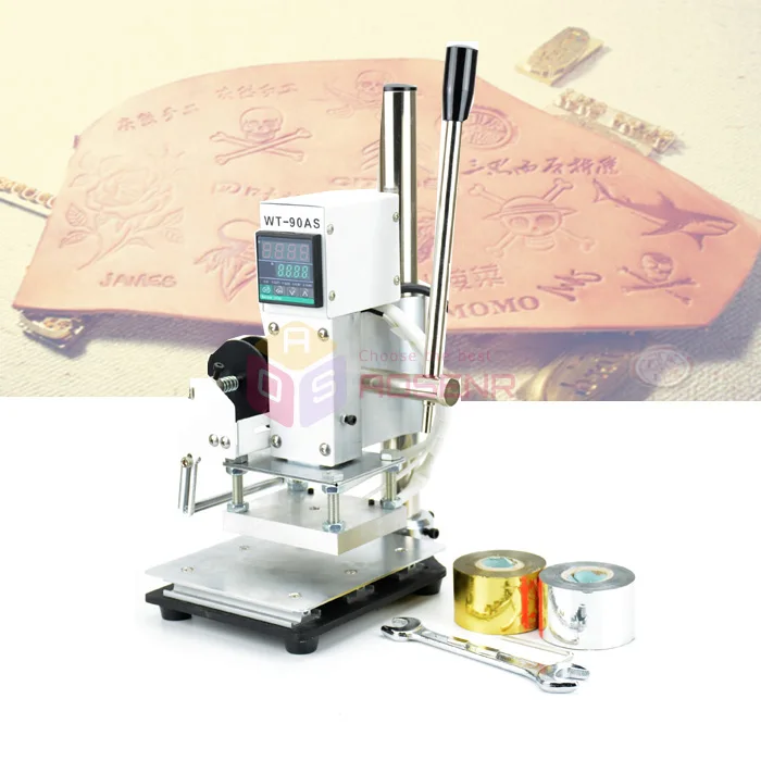 

Manual Hot Foil Stamping Machine Leather Bronzing Printer Creasing Machine Marking Press Embossing Machine