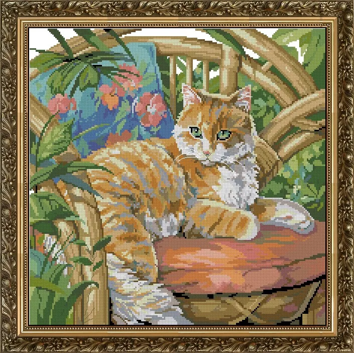 

Needlework,DIY Cross Stitch,Sets For Embroidery kits,14CT&16CT&18CT,Janlynn 023-0559 Chairs on the cat