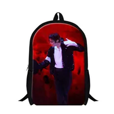 2015 Hot michael jackson student backpack for teenagers super star canvas mens travel school backpack boys printing backpacks