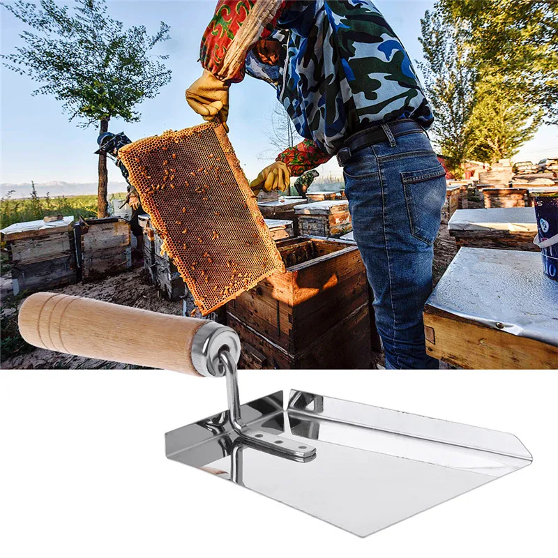 Улей лопатой Beebox Scoop скребок для чистки Нержавеющая сталь резки Мёд лопатой Пчеловодство принадлежности для пчеловодства аксессуары C42