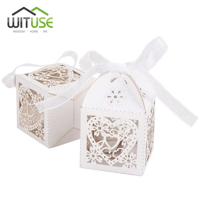 Wituse 100 Pcs Red White Gold Navy Blue Laser Cut Wituse 100 Pcs Red White Gold Navy Blue Laser Cut Wedding