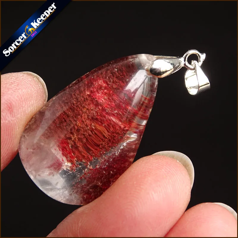 

Real Natural Reiki Minerals Healing Green Phantom Quartz Crystal Necklace Pendant Birthday Party Gift for Jewelry Making PS288