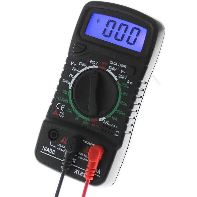 

High Quality Handheld Counts Digital LCD Multimeter Voltmeter Ammeter AC/DC/OHM Volt Current Tester With Temperature multitester