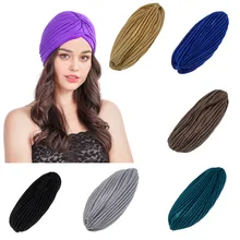 Женская Ретро все Baotou эластичный пояс модное украшение чистый цвет Baotou шляпа один размер удобная стрейч женская головная повязка#35