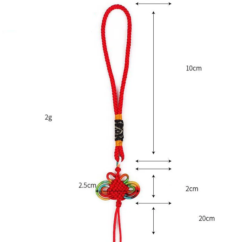 Китайский узел кисточкой 100 шт подвеска в виде китайского узла маленькие кисточки Diy цветок кисточка ручная вязка цветной нейлоновый банты подарки на год - Цвет: Красный
