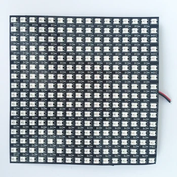 Kopen 16*16 pixels WS2812B led digitale (ws2811 IC gecontroleerde) flex panel licht, size 17 cm * 17 cm, DC5V ingang (kan maken aangepaste grootte)