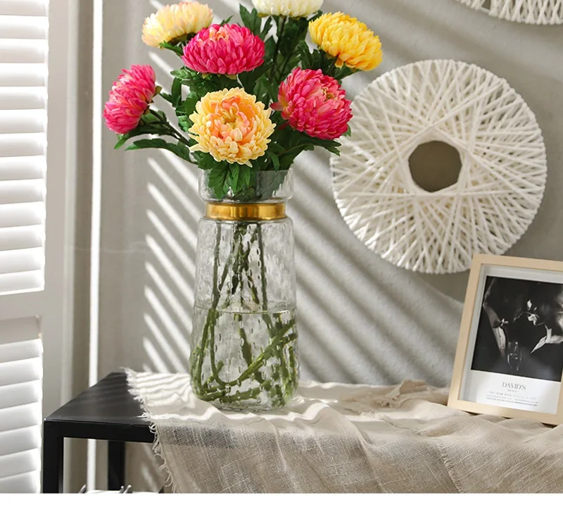 Xuanxiaotong 10 шт./компл. 60 см Хризантема шелковые искусственные цветы для дома дешевые Семья предложены файлы Гербер цветы вечерние украшения