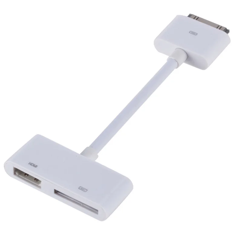 Elistoooop 1080P цифровой AV HDMI док-разъем HD tv Белый адаптер 30pin для iPad 2/3 iPhone 4/4S iPod IOS |
