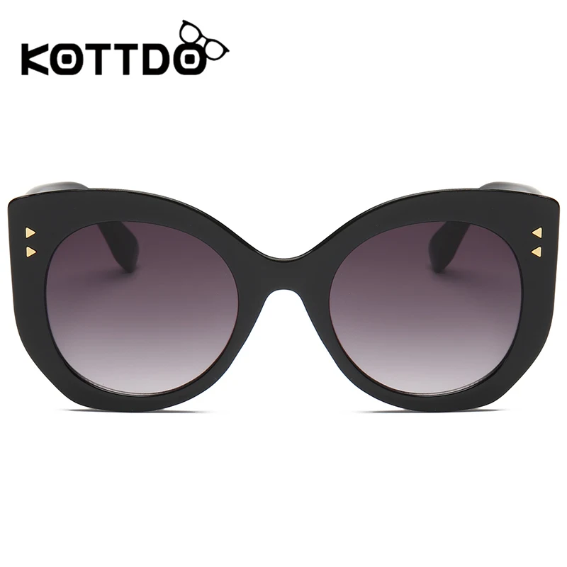 KOTTDO 2018 Модные женские солнцезащитные очки кошачий глаз для женщин большие в