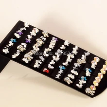 20 шт./лот 36 пар черный Пластик Серьги уха шпильки Дисплей упаковка стенд Модные украшения Дисплей держатель