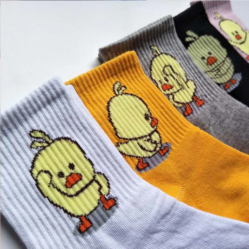 Носки для мужчин и женщин с забавными персонажами из мультфильмов; модные хлопковые носки с милым рисунком в стиле Харадзюку