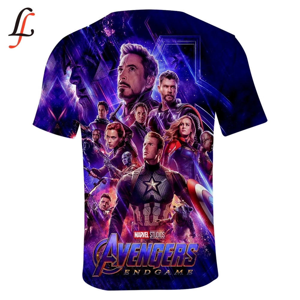 Мужская/женская футболка с 3D принтом Marvel Endgame коротким рукавом в стиле Харадзюку