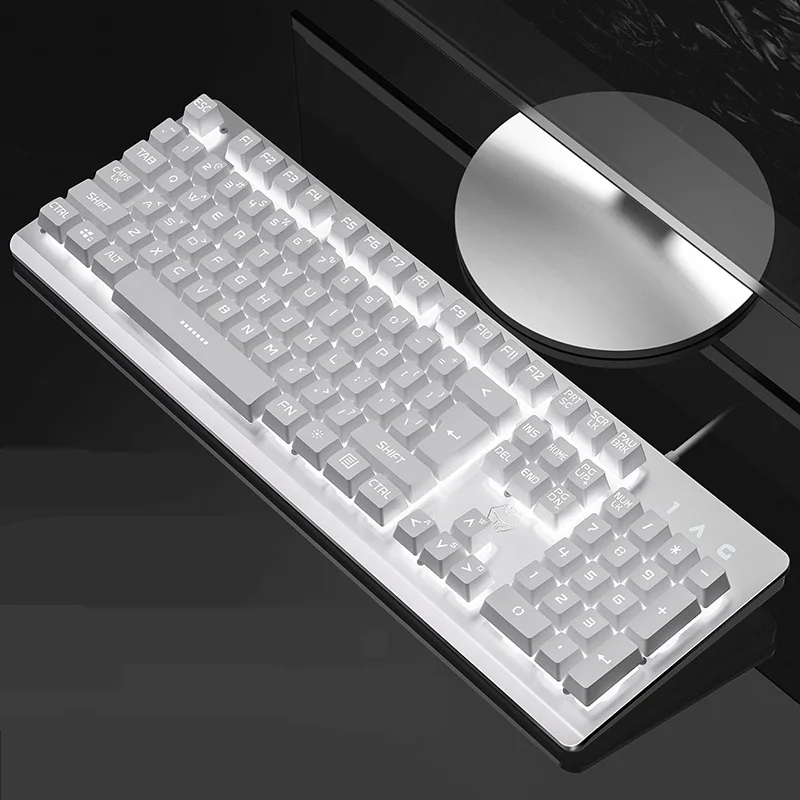 Светодиодная подсветка Игровая USB Проводная компьютерная клавиатура с