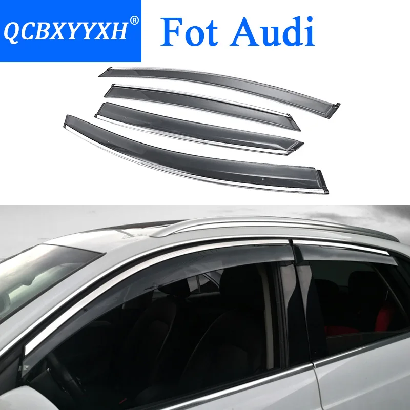 

QCBXYYXH Car Styling Awnings Shelters Window Visors rain eyebrow Rain Shield Cover Sticker For Audi A3 A4 A6 Q3 Q5 Q7 2008-2018