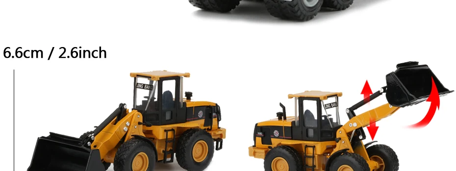 JINGBANG 1:50 сплав трейлер Игрушечная модель грузовика экскаватор дорожный каток бульдозер грузовик строительная машина набор игрушек для детей подарок