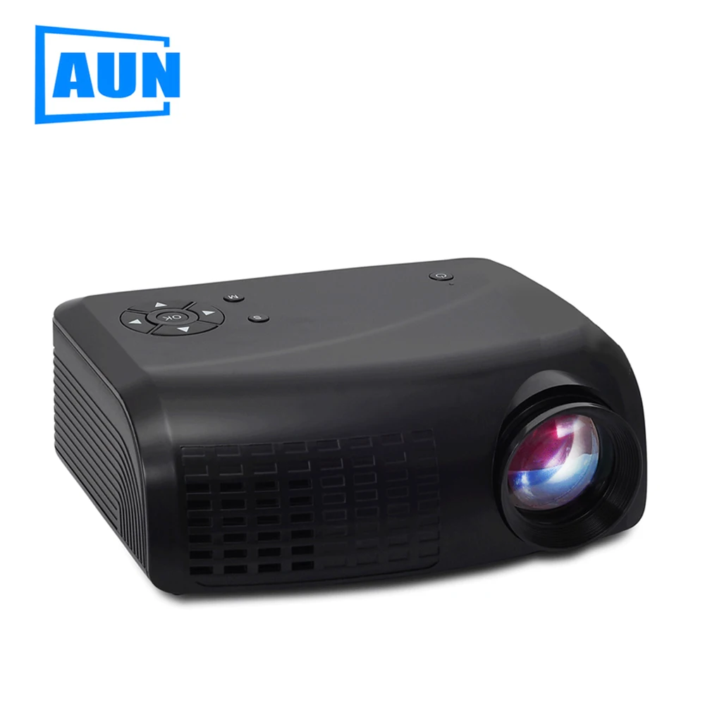 

AUN Projector 1000 Lumens 640x480dpi for Home Theatre Education of Children , LED Projector set in HDMI VGA USD Prot E07