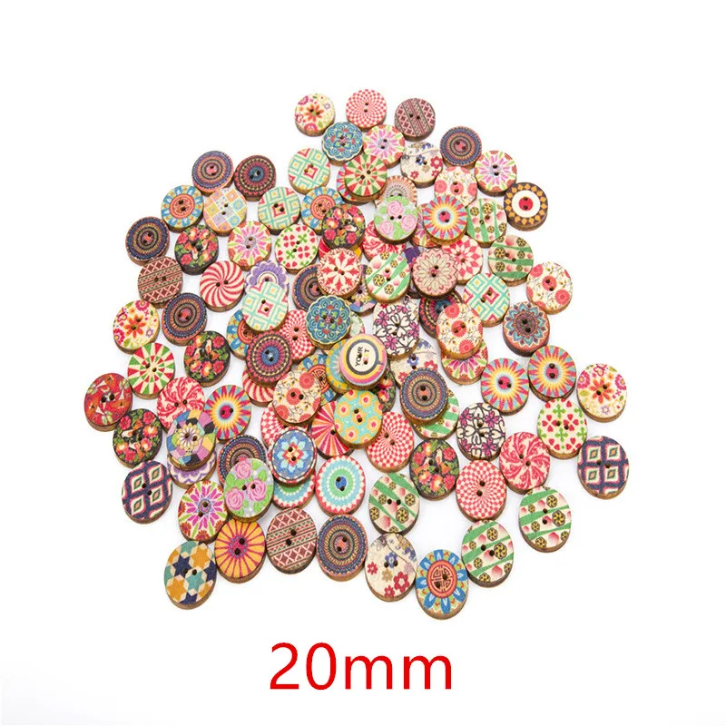 50 шт. 4 размера пуговицы из натурального дерева круглые спиральные швейные кнопки для скрапбукинга 2 отверстия Швейные аксессуары для детей - Цвет: Латунь