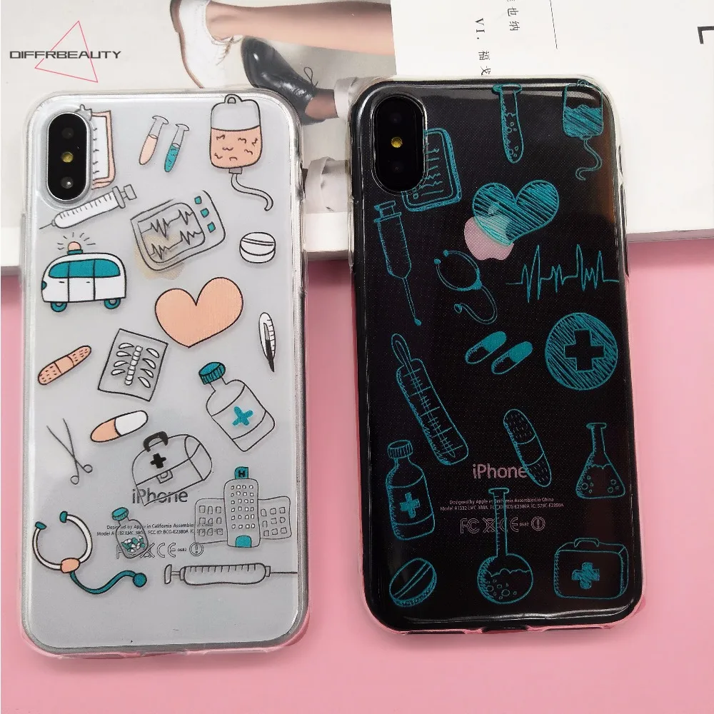 Чехол для телефона с милыми врачами медсестрами сердечками чехлом iPhone 11 pro XS MAX