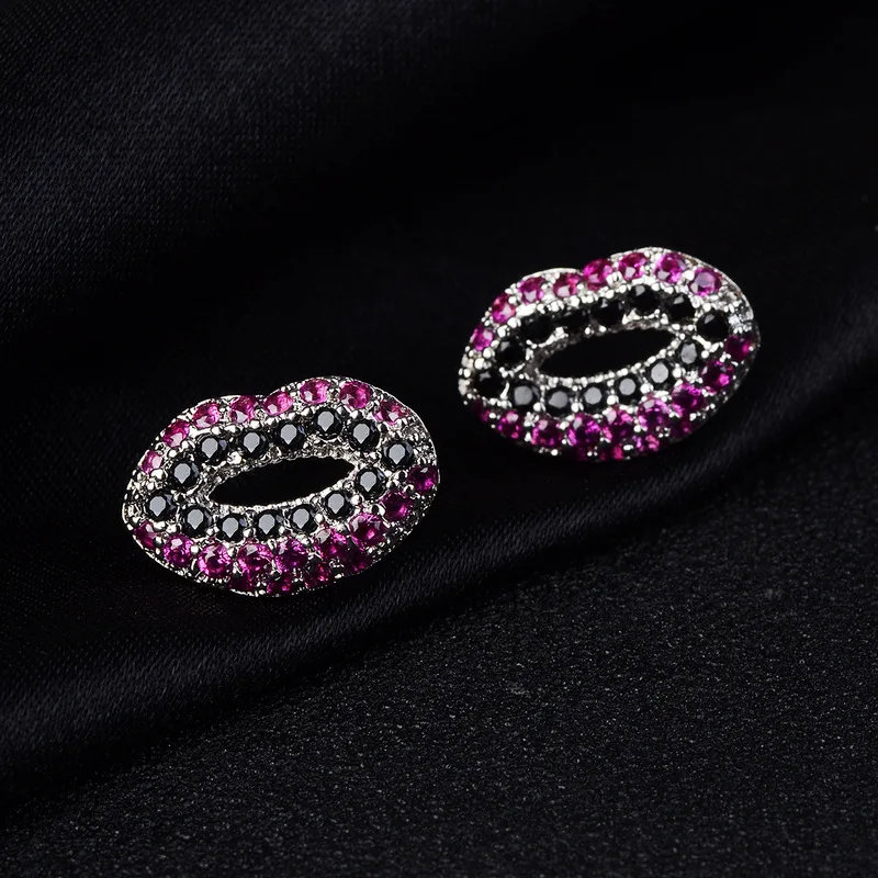 

S925 silver earrings, Creative red lip earrings, Jewelry & Accessories,Fashion Jewelry,Stud Earrings.