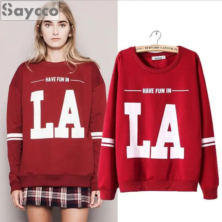 Cotton Hoodies Letters Diffferent Printed Pullovers Spring Women Sweatshirt Candy Color O Neck Long Sleeve Womens Lovely Hoody | Женская
