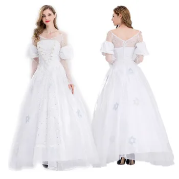 

Halloween Cosplay Costume Alice in Wonderland Alice Through the Looking Glass White Queen Halloween Christmas Uniform