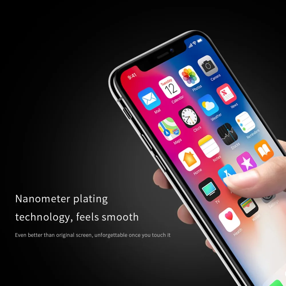 NILLKIN XD CP+MAX Full coverage Tempered Glass Screen Protector for iPhone X XR XS Max 7 8 Plus Glass 3D Safety Protective film