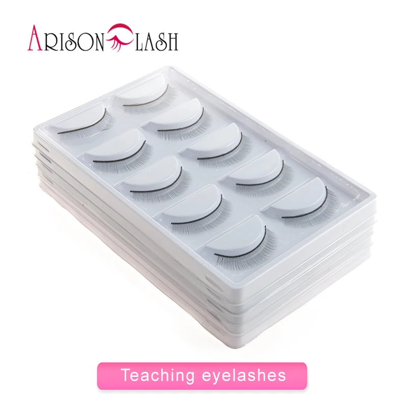 Arison Lash 50 шт./лот, тренировочные ресницы для начинающих, накладные ресницы для наращивания, ресницы для обучения, инструмент для наращивания глаз, инструменты для практики