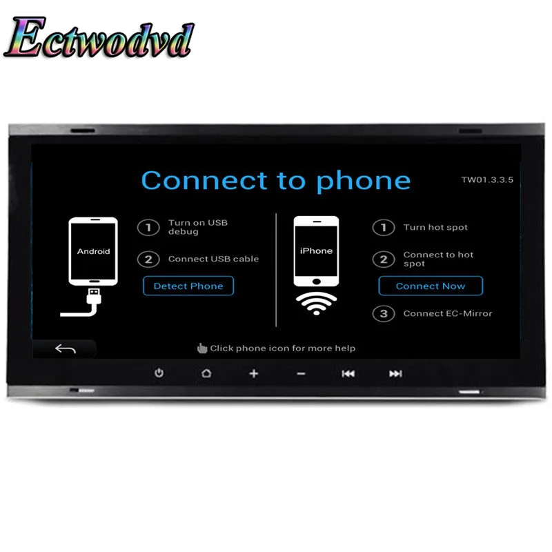 Best Ectwodvd 8.8inch Octa Core Android 8.1 Car DVD GPS Navigation Radio Stereo for VW Touareg 2003-2010 for T5 Multivan 2009-2010 9