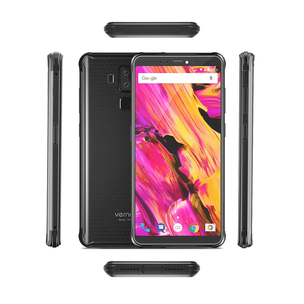 Vernee V2 Pro 4G мобильный телефон IP68 Водонепроницаемый FHD+ 2160*1080p Face ID 6 ГБ+ 64 ГБ 21 Мп+ 5 Мп 13 МП+ 5 МП 4 камеры 6200 мАч прочный телефон