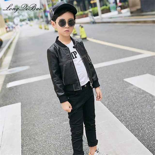 Chaqueta cuero para niños 2019 primavera y otoño nueva chaqueta coreana para niños de niño marea - AliExpress