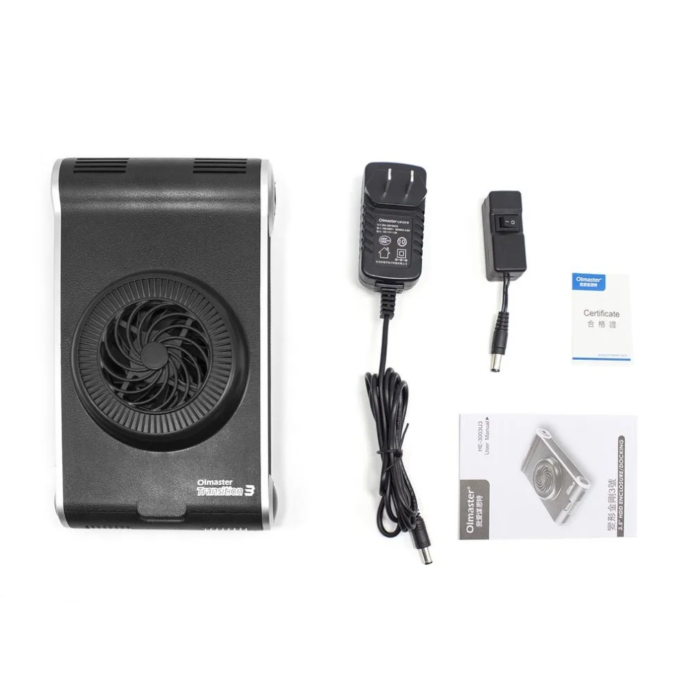 

Olmaster HE-3003U3 Multifunction Sata USB 3.0 HDD Case 3.5 Inch SSD HDD Enclosure With Fan for Notebook PC Hard Disk Drive Box