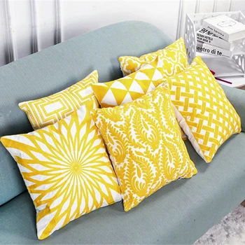 

Nordic Cushion Cover High-end Embroidery Pillow Cover Colors Ramadan Decoration Luxury Cojines Decorativos Para Sofa Housse
