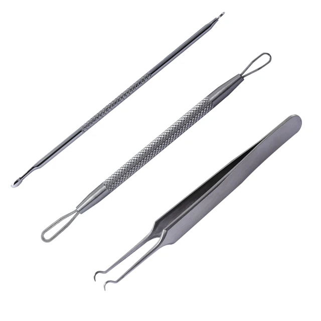 3Pcs Blackhead Acne Needle Kit Professional Stainless steel Pimple