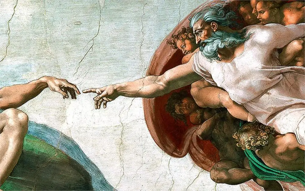 Us 9 31 45 Off Canvas Painting Michelangelo The Creation Of Adam Sistine Wall Art Chapel 4 Sizes Hd Fabric Canvas Poster Print Wall Pictures In