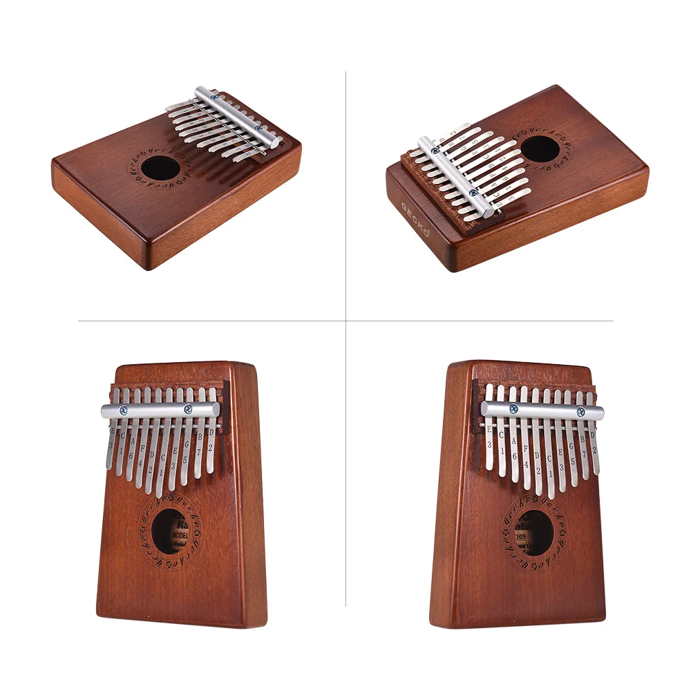 GECKO K10S портативный 10 клавишный большой палец пианино калимба Mbira дерево красного