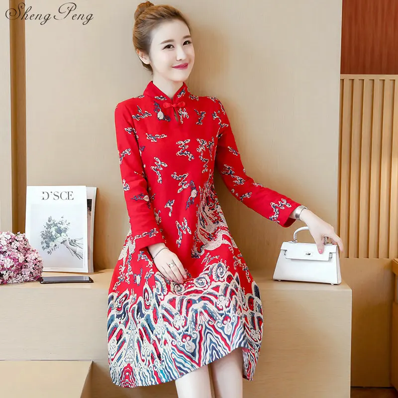 Chinese traditional dress new design chinese oriental dresses traditional oriental dress women style dresses Q609