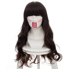 Код воплотить Косплей кардия бекфорд парик для косплея Играть длинный черный парик волосы на Хэллоуин для женщин