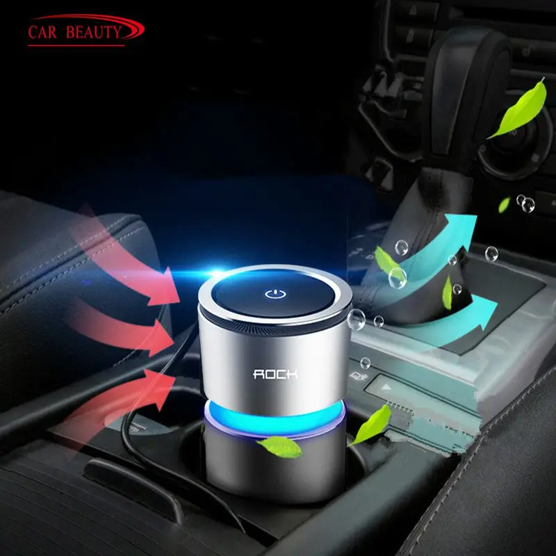 

Car Air Purifier P2.5 Negative Ion Formaldehyde Removing Air Freshener Cleaner Ionizer Eliminate Smoke Auto Cup Car Charger