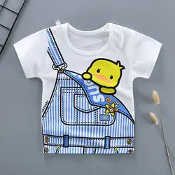 2019 г. Новые летние детские футболки с короткими рукавами футболка с рисунком для маленьких мальчиков качественная хлопковая детская