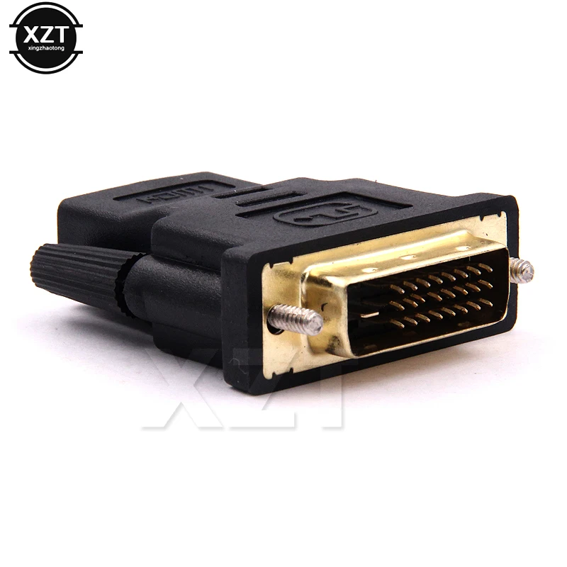 Адаптер с двойным штекером 24 + 1 pin на HDMI Женский 19 золотой разъем DVI для HDTV ПК ЖК
