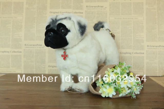 Lovely Simulation Dog Handbag Pug Fuzzy Nation Long Plush Frame Lovely Simulation Dog Handbag Pug Fuzzy Nation Long Plush Frame Stand Bag Series 5items Lot