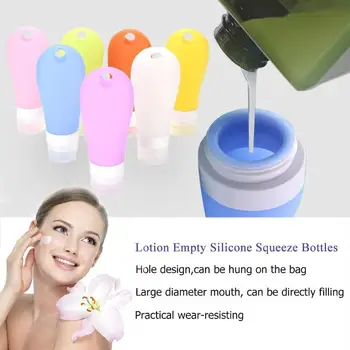 

1pc Portable Lotion Empty Silicone Squeeze Bottle Bath Empty Pen bottle Juice Eye Liquid Travel Packing Cream Shampoo Container