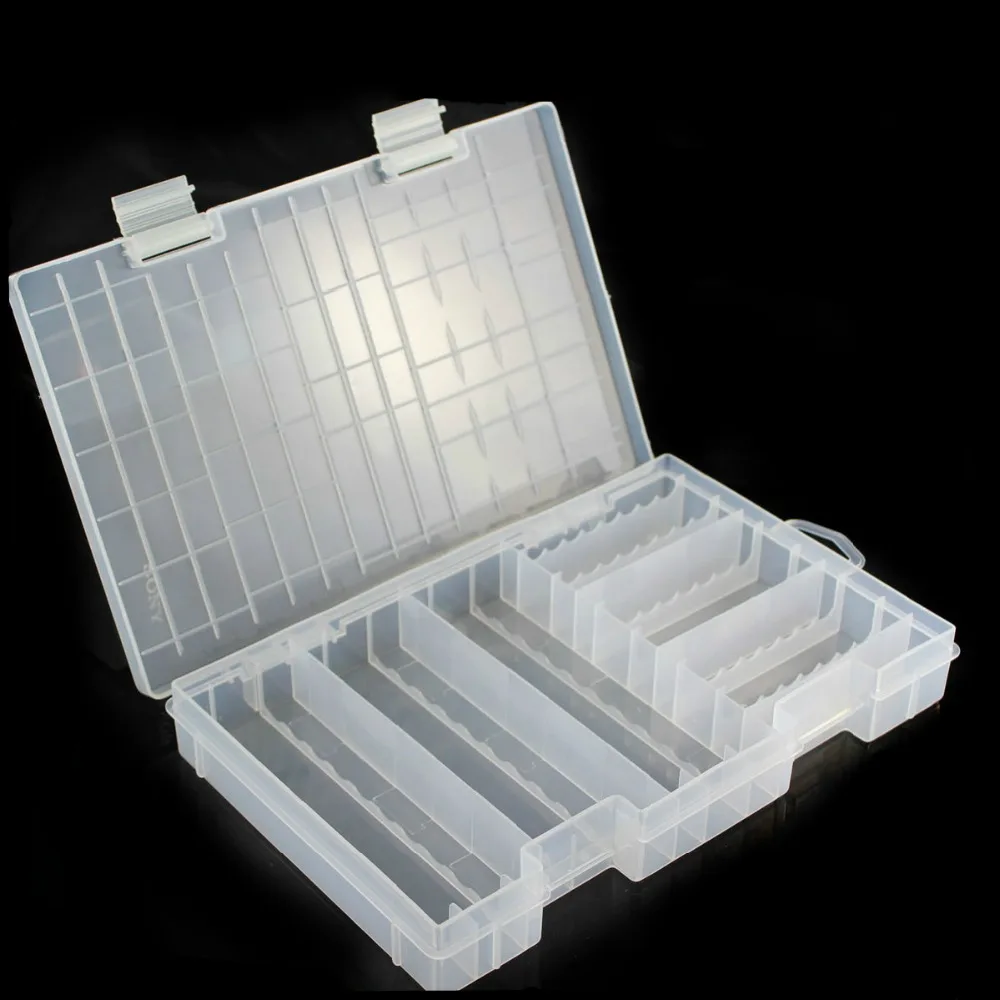 

Super volume Transparent Plastic Battery Storage Box for placed 100pcs AAA AA Battery Holder Container coverd finish kit box